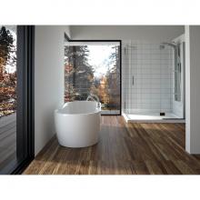 Neptune 220019-C-120-001 - Berlin F1 3266 AFR Acrylic Freestanding Center Drain Mass-Air Bathtub in White