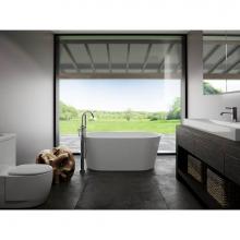 Neptune 220038-C-125-001 - Monaco F1 3060 AFR Acrylic Freestanding Center Drain Activ-Air Bathtub in White