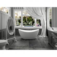 Neptune 220050-C-120-001 - Murano F1 3466 AFR Acrylic Freestanding Center Drain Mass-Air Bathtub in White