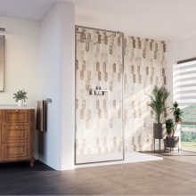 Neptune 220413-900-084-000 - Louvart 34 x 79 3/4 in. 8mm Framed Shower Screen with Clear Glass in Chrome