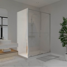 Neptune 220476-900-084-000 - Solani Return Panel for 36 in. Base with Clear glass in Chrome