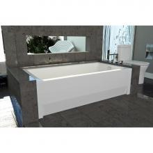 Neptune 15.16312.450030.23 - ZORA bathtub 32x60 with Tiling Flange, Left drain, Whirlpool, Ice gray