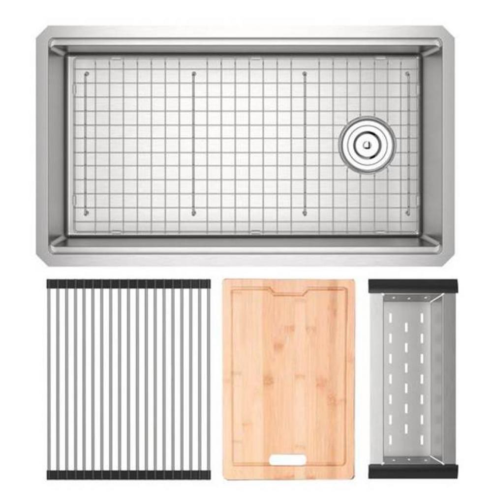 Culinario™ 33'' Stainless Steel Chef/Workstation Sink With Accessories