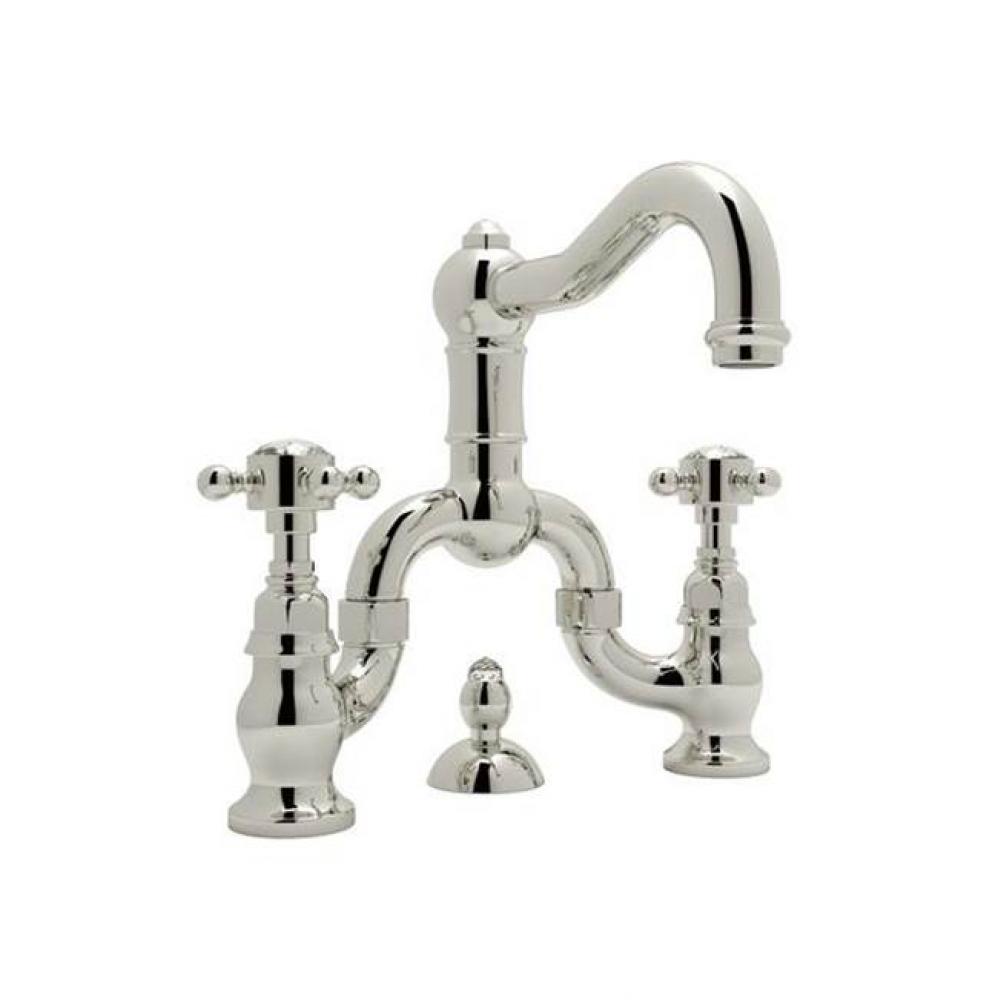 Rohl Country Bath Acqui Deck Mounted Lavatory Bridge Faucet