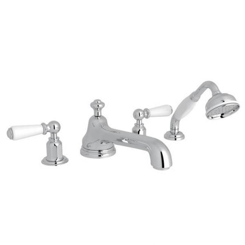 Edwardian™ 4-Hole Deck Mount Tub Filler With Low Spout