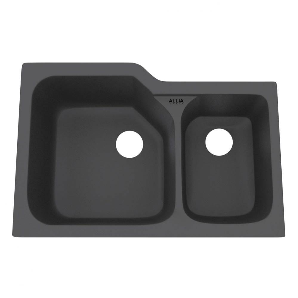 Allia™ 33'' Fireclay 2 Bowl Undermount Kitchen Sink