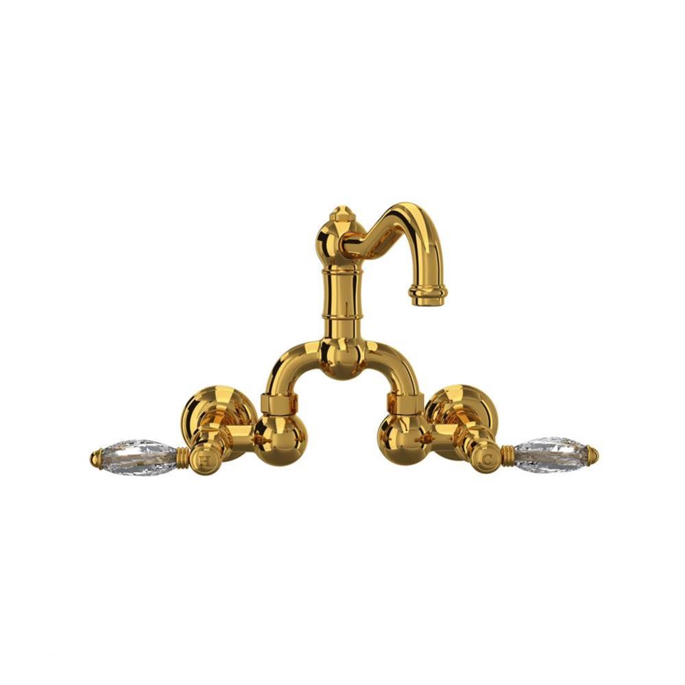 Acqui® Wall Mount Bridge Lavatory Faucet With Column Spout
