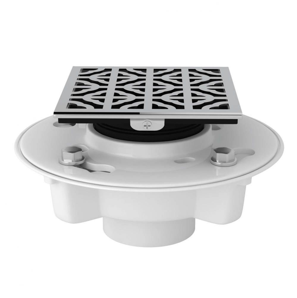 PVC 2'' X 3'' Drain Kit With 3146 Petal Decorative Cover