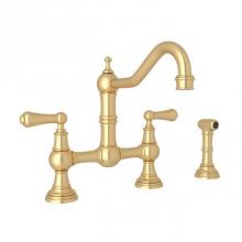 Rohl U.4756L-SEG-2 - Edwardian™ Bridge Kitchen Faucet With Side Spray