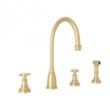 Rohl U.4735X-SEG-2 - Georgian Era™ Two Handle Kitchen Faucet With Side Spray