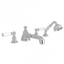Rohl U.3737L-APC - Edwardian™ 4-Hole Deck Mount Tub Filler With Low Spout