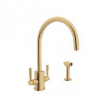 Rohl U.4312LS-SEG-2 - Holborn™ Two Handle Kitchen Faucet With Side Spray