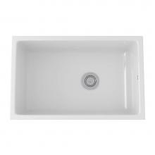 Rohl 6307-00 - Allia™ 32'' Fireclay Single Bowl Undermount Kitchen Sink