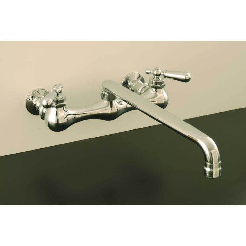 Chrome Wall Mt Kitchen Faucet. 12apos;apos; Swivel