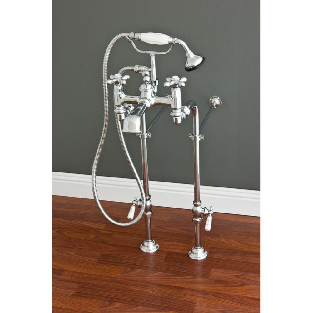 Chrome Faucet & Over The Rim Supply Set Kit.  Includes 7'' Center Faucet