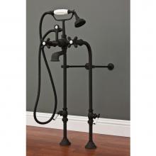 Sign Of The Crab P0975-28C - Chrome Faucet & Over The Rim Supply Set Kit.  Includes British Telephone 7''