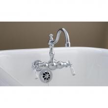 Sign Of The Crab P1004C - Chrome 3 Ball Leg Tub Faucet W/Fixed Arched Spout, 3 3/8''