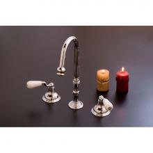 Sign Of The Crab P1008C - Chrome Widespread Lav Set, Includes 12'' Tall Gooseneck Spout, Valves, Lever