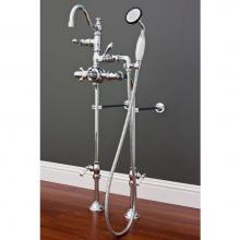 Sign Of The Crab P1032C - Chrome Faucet & Over The Rim Supply Set Kit.  Includes Thermostatic 7'' Ctr,