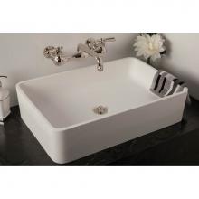 Sign Of The Crab P1170 - Rectangular Solid Surface Acrylic Matte White Vessel