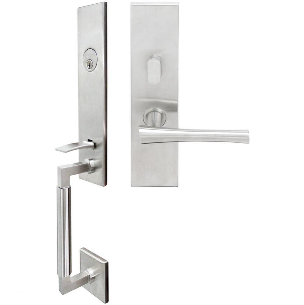 NY Handleset MT Mortise Champagne Entry 2-1/2''  32D RH