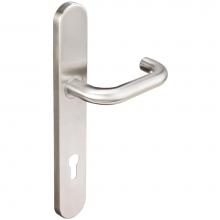 Inox BP102MA35-VH-32D-RH - BP Multipoint 102 Munich Euro Entry Lever High US32D RH