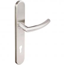 Inox BP103MA35-VH-32D-RH - BP Multipoint 103 Oslo Euro Entry Lever High US32D RH