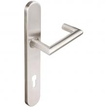 Inox BP109MA35-VH-32D-RH - BP Multipoint 109 Stuttgart Euro Entry Lever High US32D RH