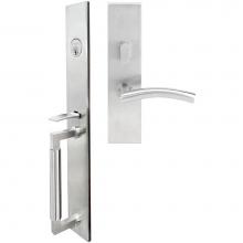 Inox ME104MT620-32D-LHR - ME Handleset MT Mortise 104 Brussels Entry 2-1/2''  32D LHR