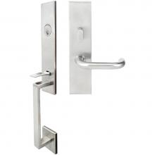 Inox MH102MT720-32D-LH - MH Handleset MT Mortise 102 Munich Entry 2-3/4''  32D LH