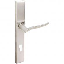 Inox MU225MA35-VH-32D-LH - MU Multipoint 225 Waterfall Euro Entry Lever High US32D LH