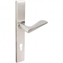 Inox MU344MA35-VH-32D-RH - MU Multipoint 344 Ecco Euro Entry Lever High US32D RH