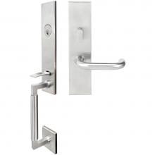 Inox NY102MT620-32D-LH - NY Handleset MT Mortise Munich Entry 2-1/2''  32D LH