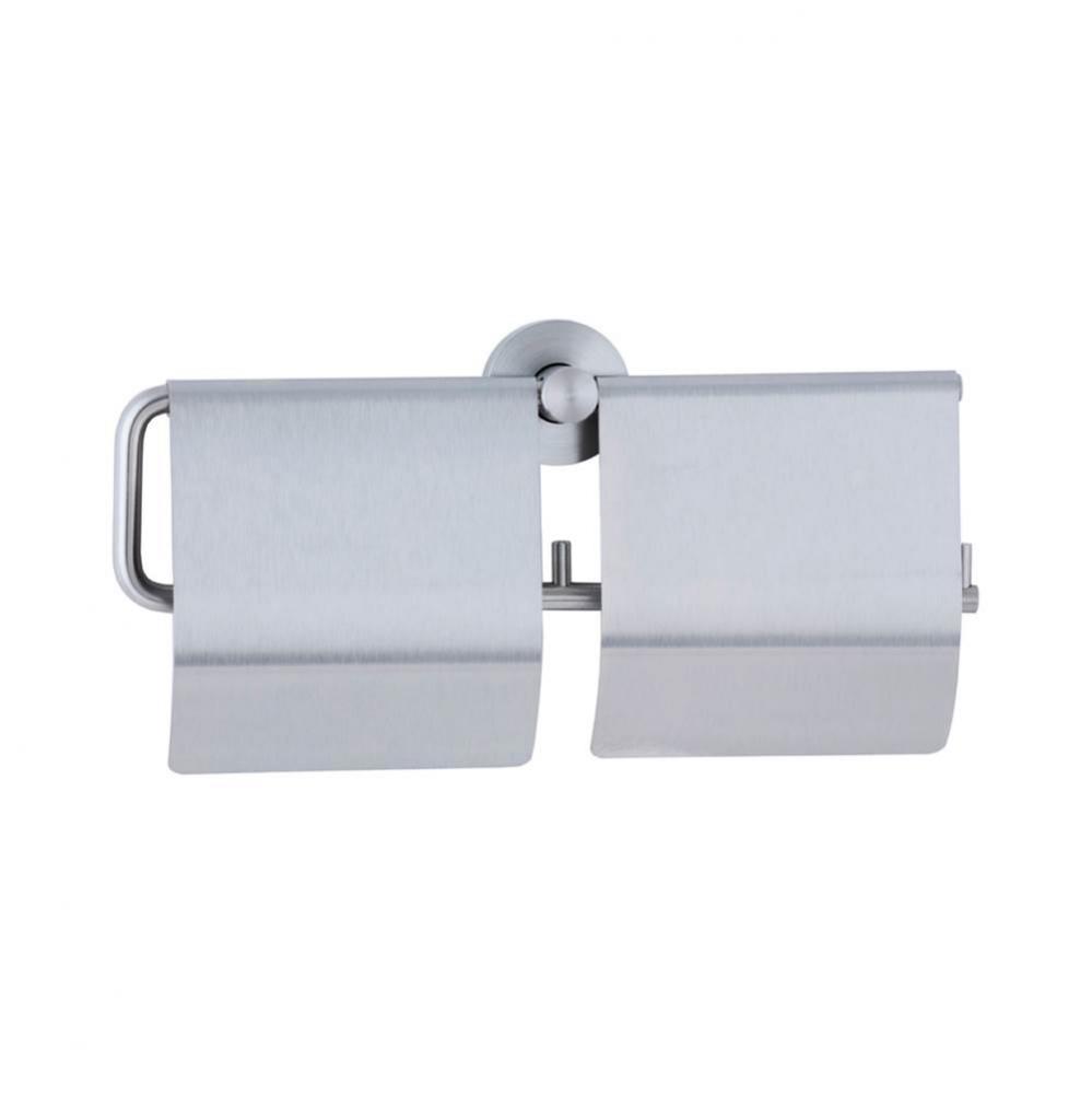 Surface-Mounted Double Roll Toilet Tissue Dispenser with Hoods