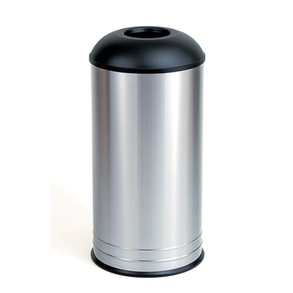 Waste Receptacle with Black Dome-Top - 18-Gal.