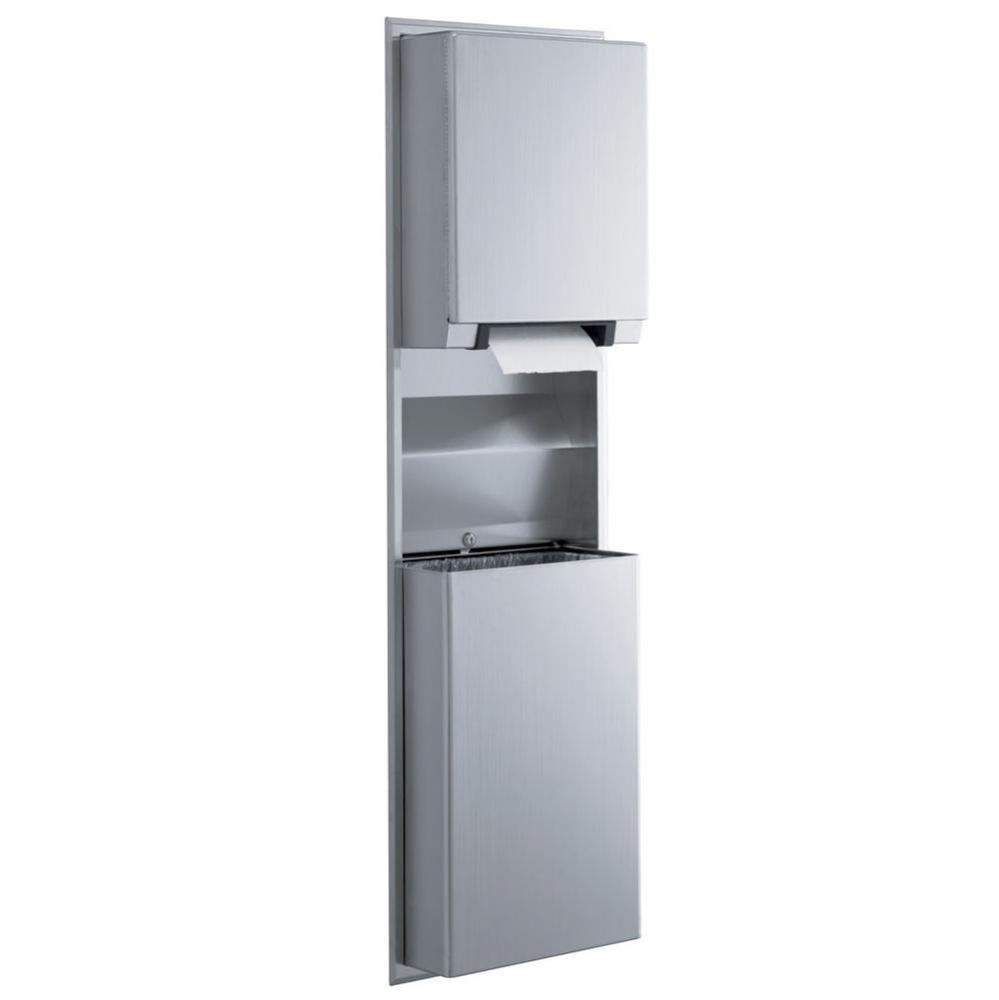 Recessed Automatic Universal Roll Paper Towel Dispenser / Waste  Receptacle-12-Gal.