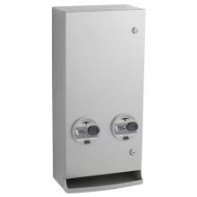 Bobrick 2706T - Surface-Mounted Push-Button Napkin/Tampon Vendor, Token Operation
