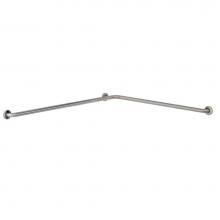 Bobrick 6897.99 - 2-Wall, Toilet Compt. Grab Bar - 42'' x 54'', Peened Grip