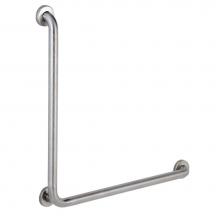 Bobrick 6898.99 - L-Shape, 90 Degree Grab Bar - 30'' x 30'', Peened Grip