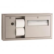 Bobrick 30919 - Surface-Mounted Toilet Tissue, Seat-Cover Dispenser and Waste Disposal, Left Side