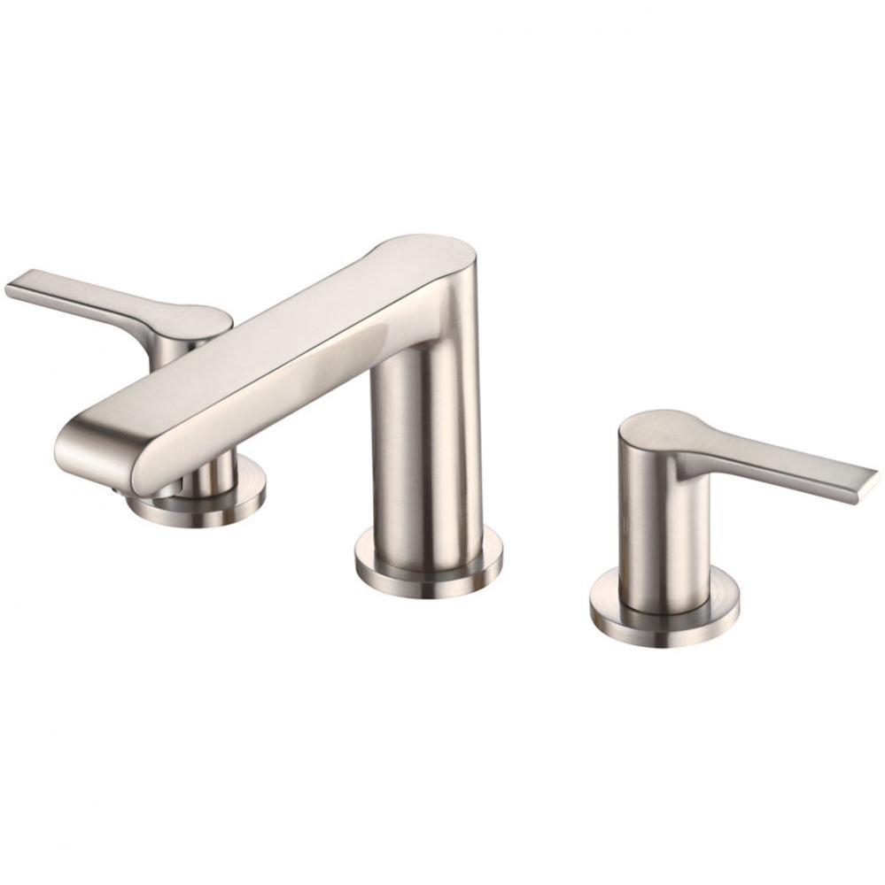 South Shore 2H Widespread Lavatory Faucet with 50/50 Touch Down Drain 1.2gpm Brushed