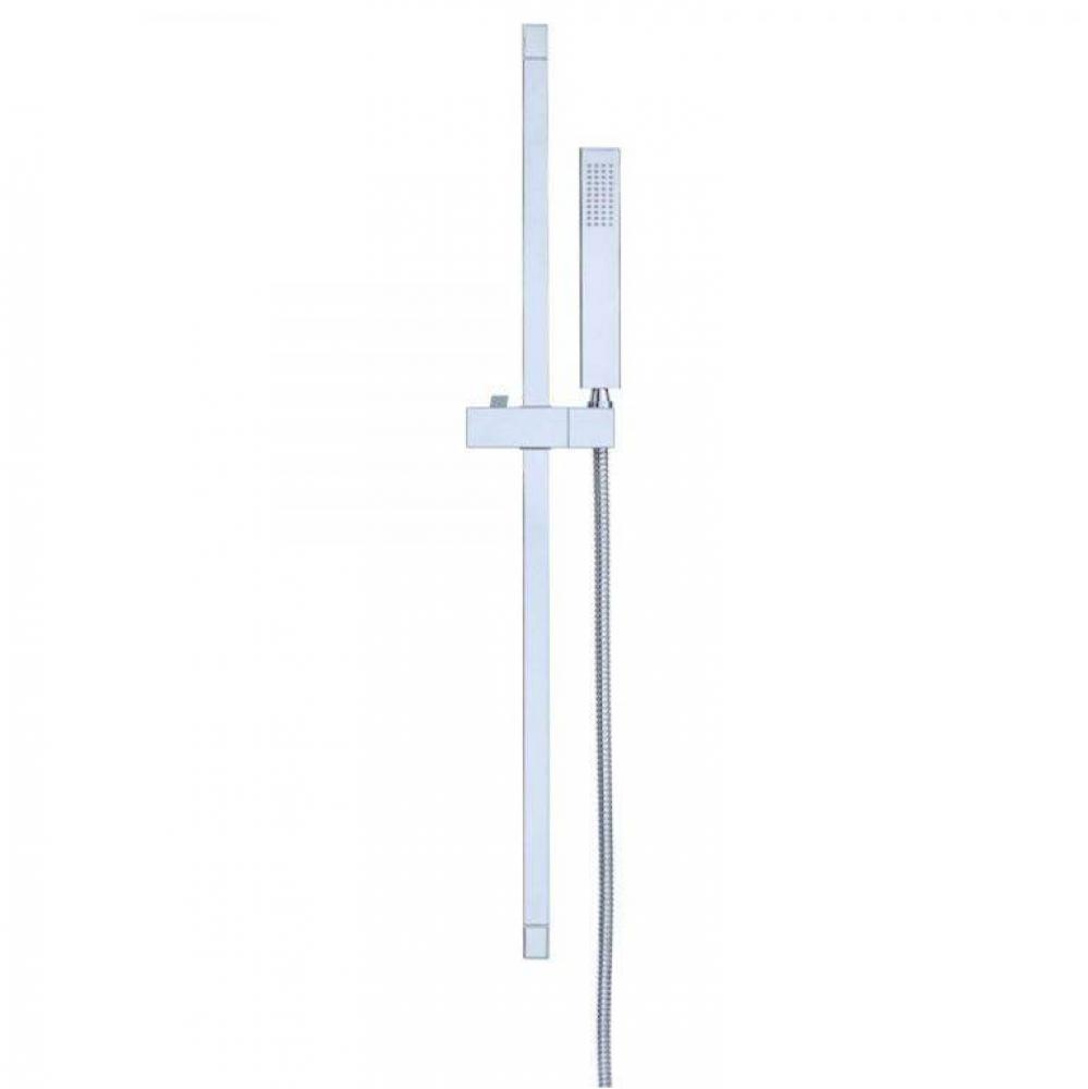 Versa Square 30'' Slide Bar Assembly w/ Single Function Rectangular Handshower 2.0gpm