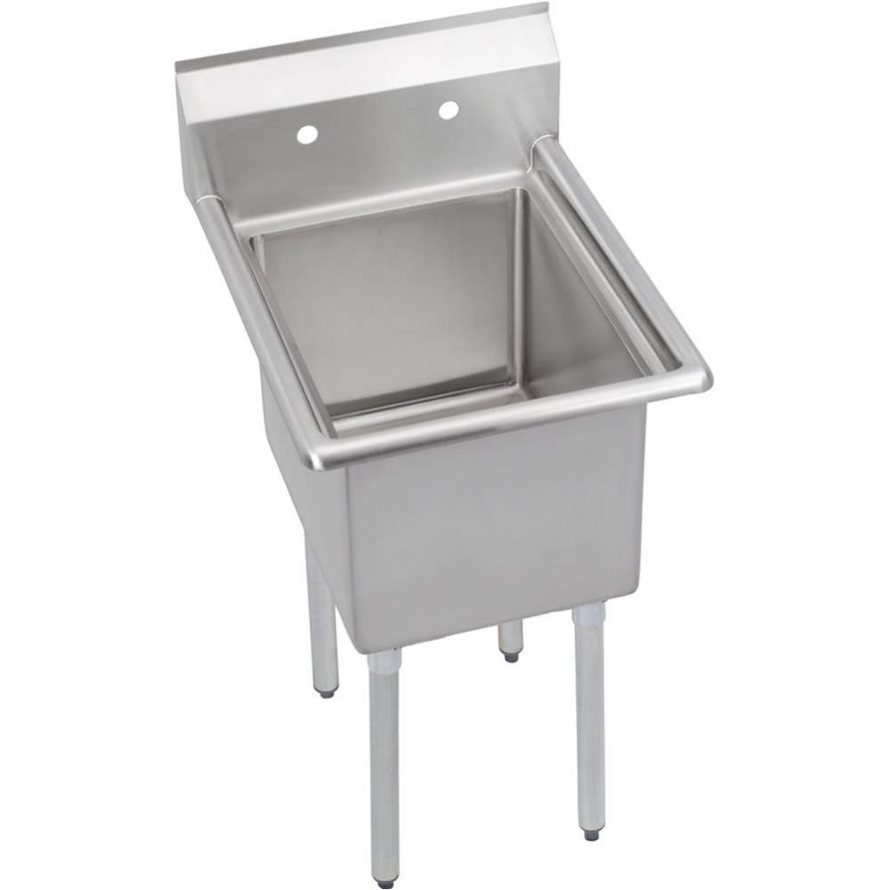 1 Compartment Sink, 21X26 OA, 16X20 Bowl, 14 Deep, No DBs, SS Legs, 16 GA 300 Series SS, NSF