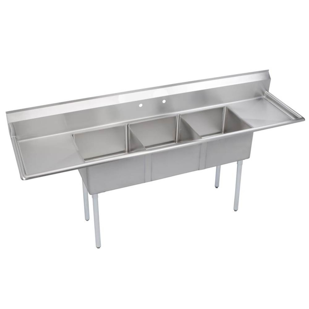 Dependabilt Stainless Steel 94'' x 23-13/16'' x 44-3/4'' 16 Gauge Th
