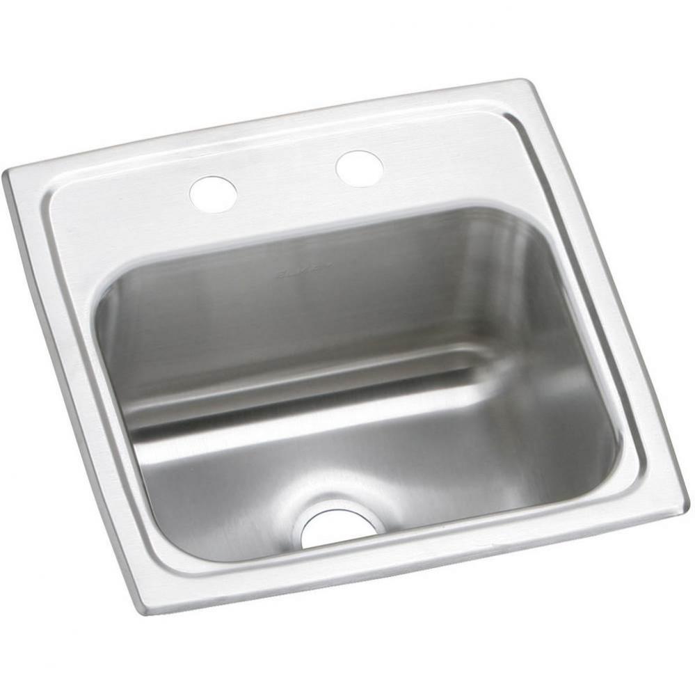 20 Gauge Stainless Steel 15'' x 15'' x 6.125'' Single Bowl Drop-in B