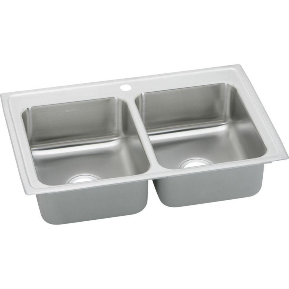 Celebrity Stainless Steel 23'' x 17'' x 6-1/8'', 4-Hole Equal Double