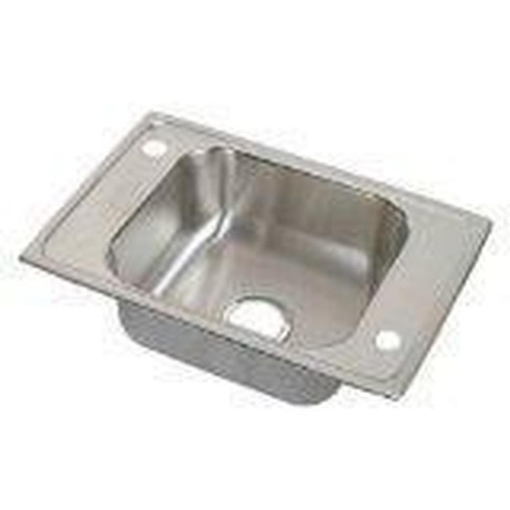 20 Gauge Stainless Steel 25'' x 17'' x 6.5'' Single Bowl Drop-in Sin