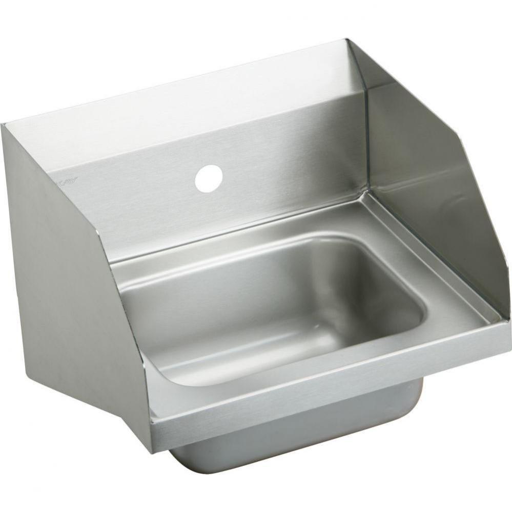 STAINLESS STEEL HAND SINK W/ SIDE SPLASHES