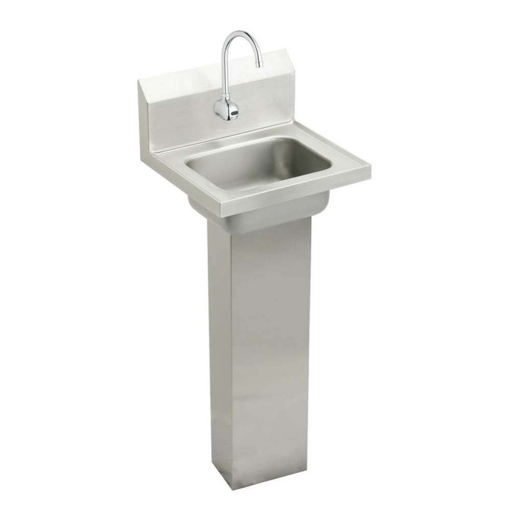 Stainless Steel Hand Wash Commercial Sink, Pedestal Mount