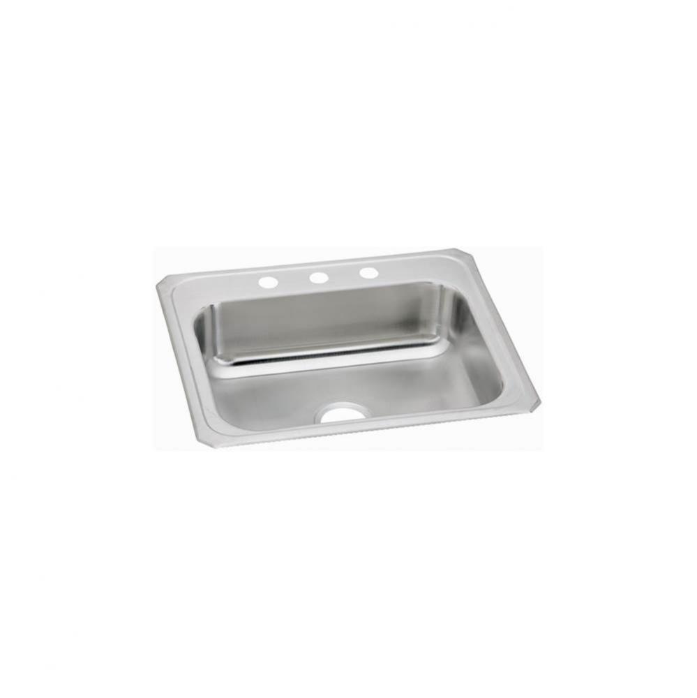 20 Gauge Stainless Steel 25'' x 22'' x 7'' Single Bowl Drop-in Kitch